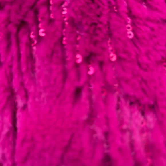 NWT Pink Fuzzy Jacket with Sequins Size Girls XL - Picture 3 of 3
